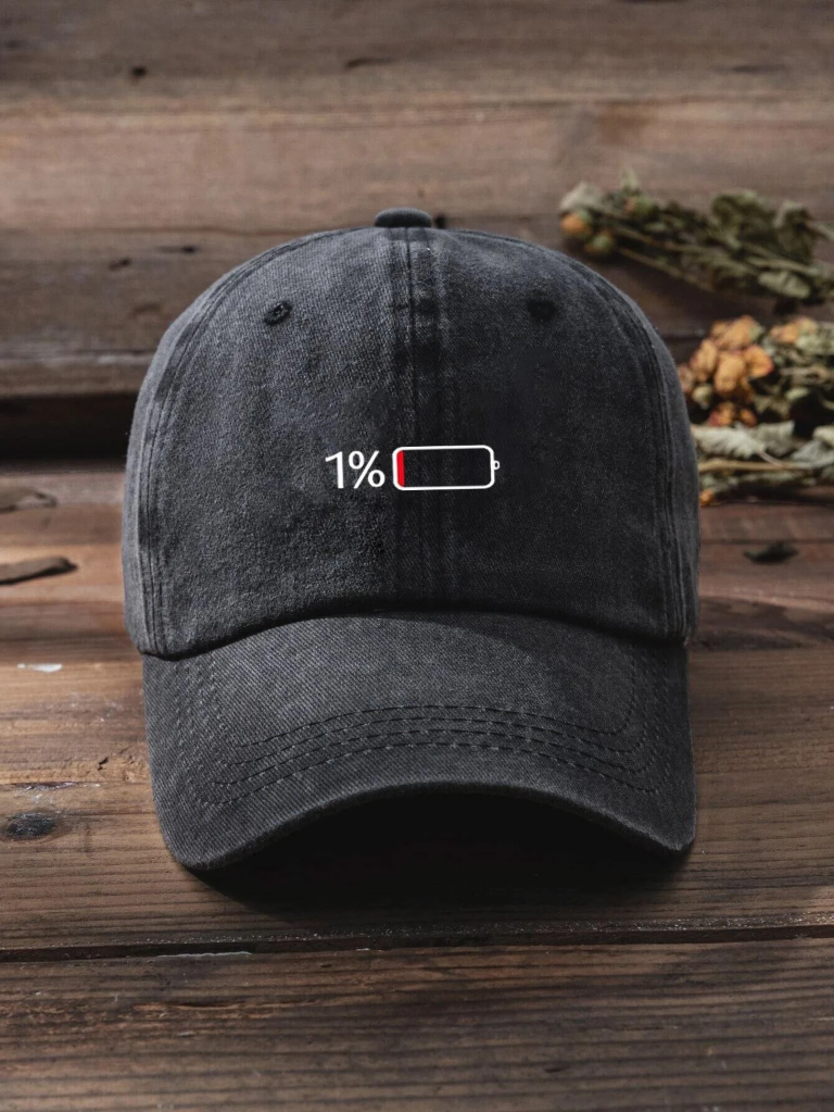 Gorra negra bateria 1% - 2412