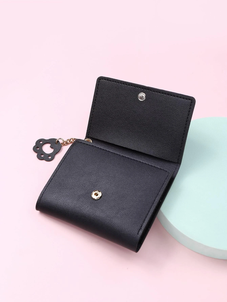 Billetera negra mini gato - 2590