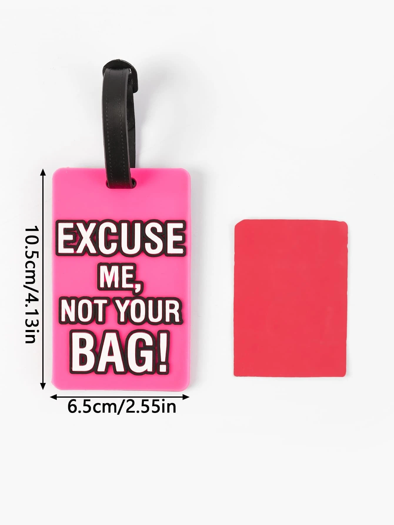 Etiqueta de equipaje rosa - 2594