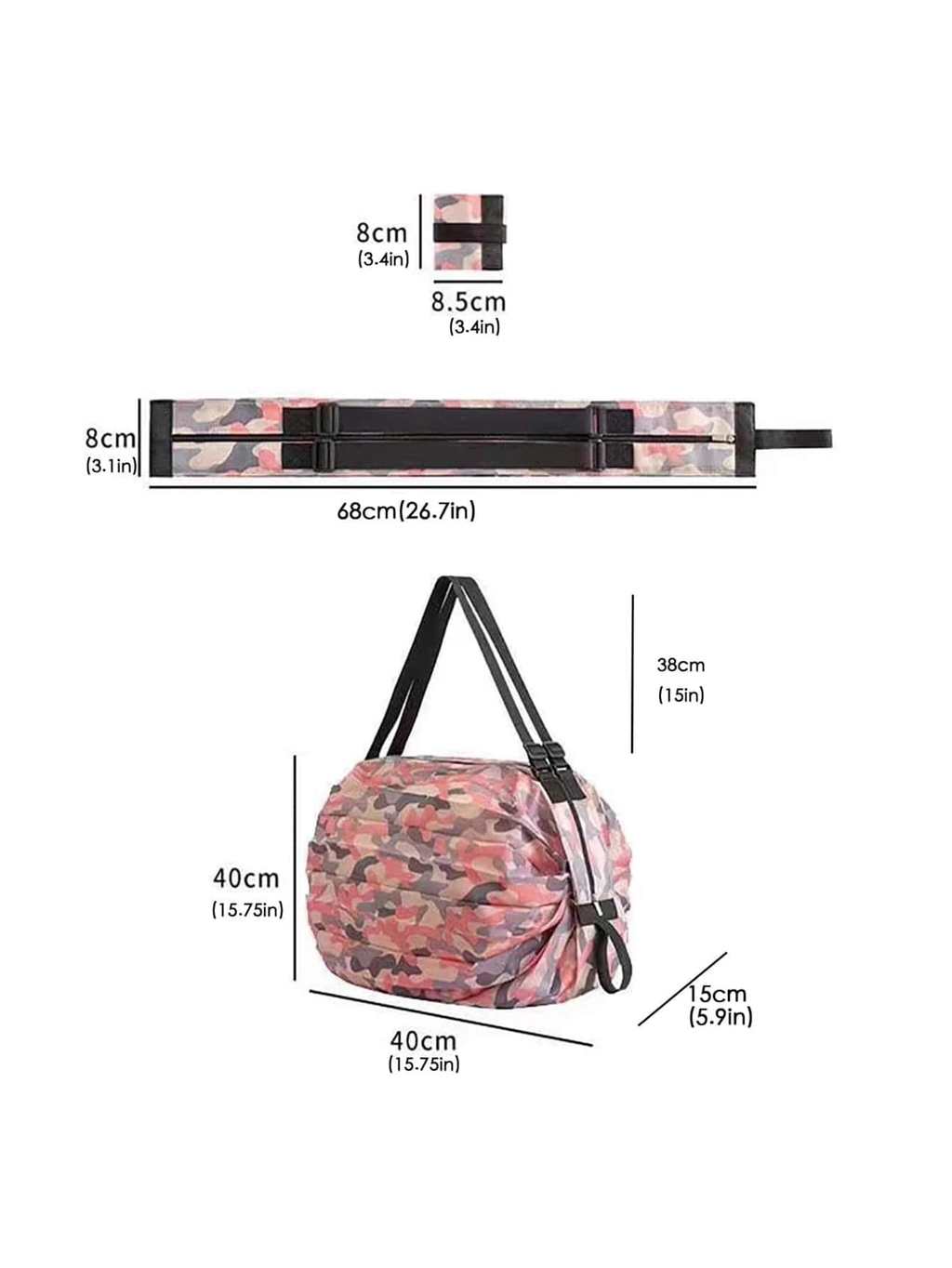 Bolso estampado de camuflaje - 2718