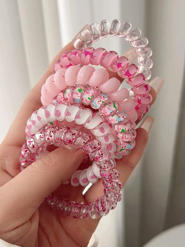 Colas 6 pack espirales rosa - 3189