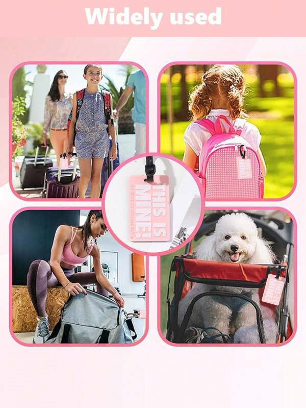 Etiqueta de equipaje rosa this is mine - 3391