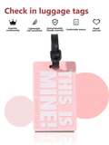 Etiqueta de equipaje rosa this is mine - 3391