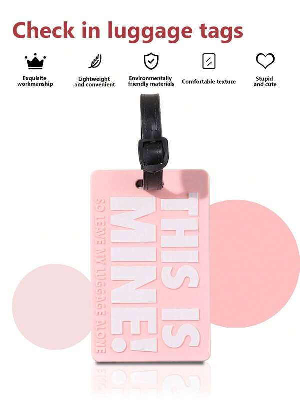 Etiqueta de equipaje rosa this is mine - 3391