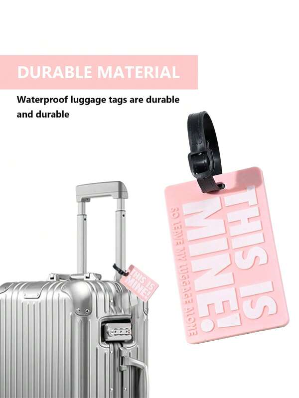 Etiqueta de equipaje rosa this is mine - 3391