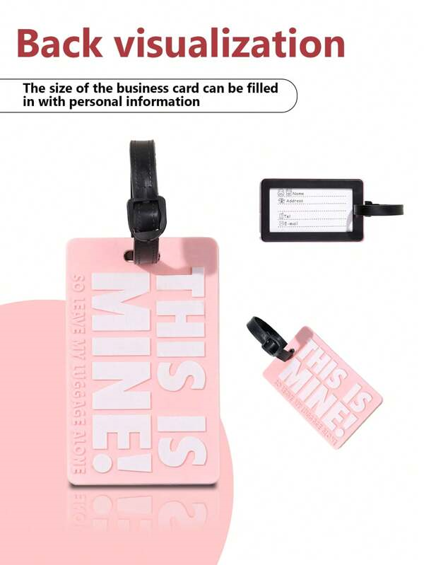 Etiqueta de equipaje rosa this is mine - 3391