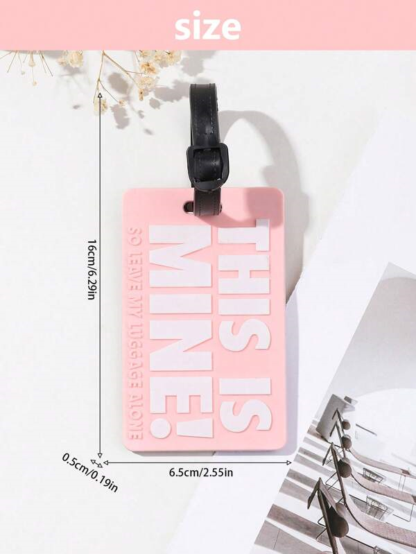 Etiqueta de equipaje rosa this is mine - 3391