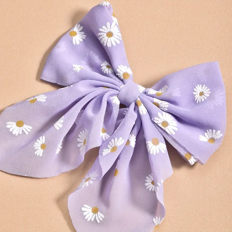 Lazos púrpura estampado floral - 3809