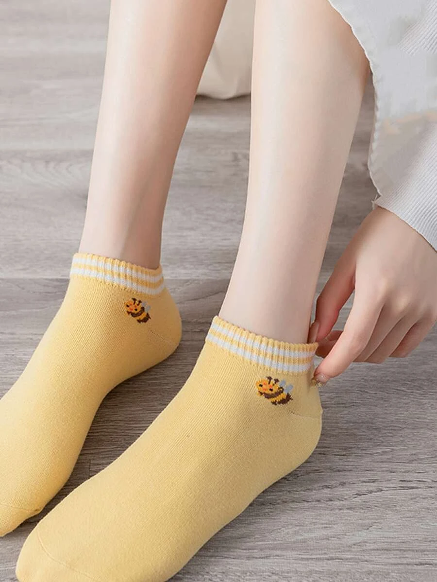 Calcetines 5 pack estampado abejita - 4092