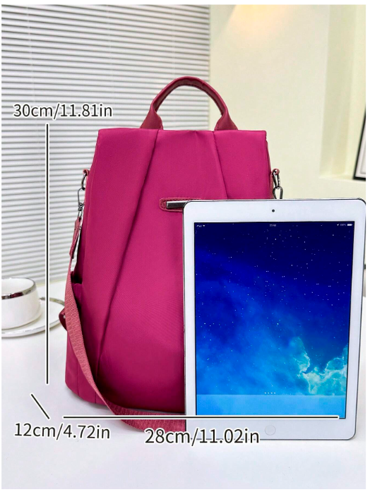 Mochila rosa fucsia antirobo - 4624