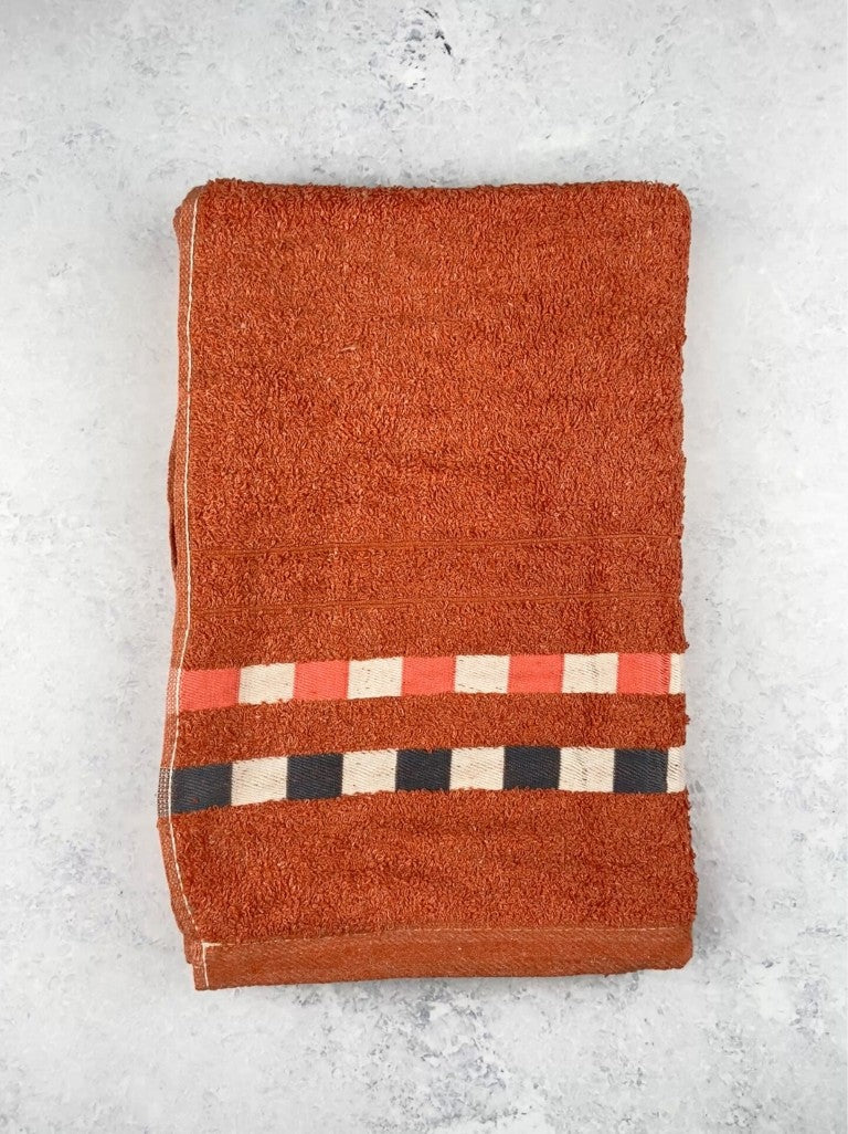 Toalla con patrón de dos franjas con cuadros - 4819