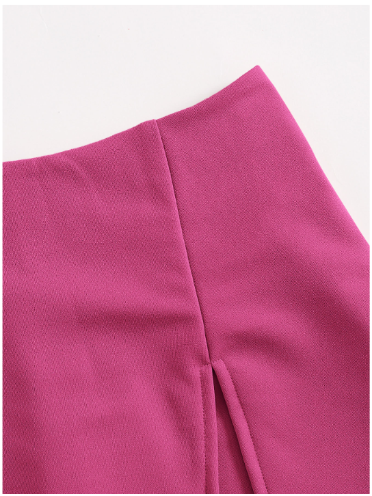 Skort rosa fucsia abertura en pierna - 4900