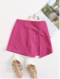 Skort rosa fucsia abertura en pierna - 4900