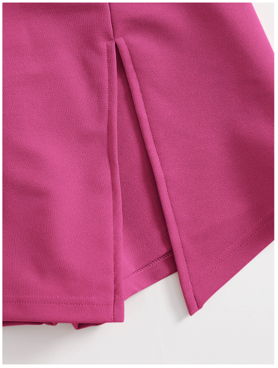 Skort rosa fucsia abertura en pierna - 4900