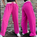 Pantalon boxer rosa fucsia pierna ancha elástico en cintura - 5013RF