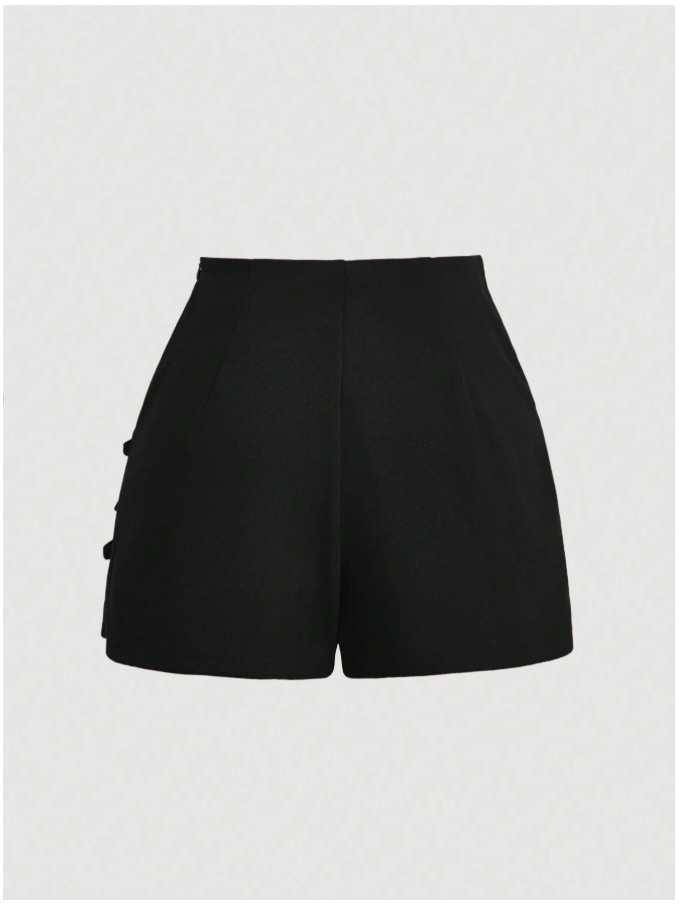 Skort negro con lazos frontales - 5096