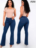 Pantalon flare fit talle alto Azul oscuro chic royale - 5192