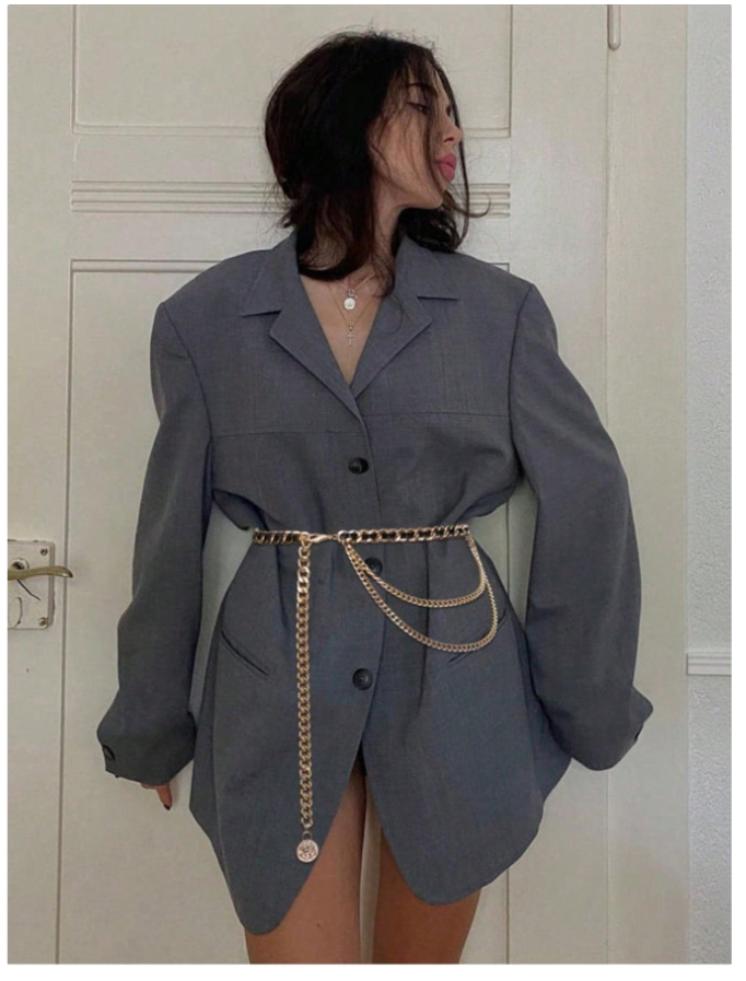 Cinturon tipo cadena dorada triple - 5285