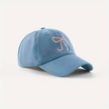 Gorra azul bordada con lazo - 5389