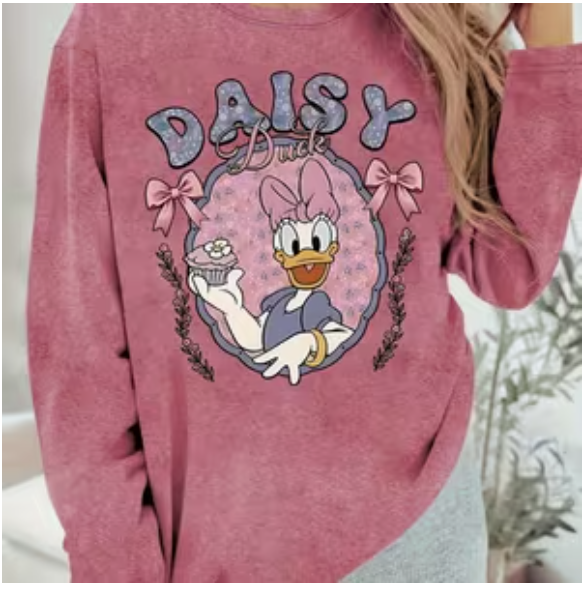 Camisa rosa manga larga daisy duck - 5438