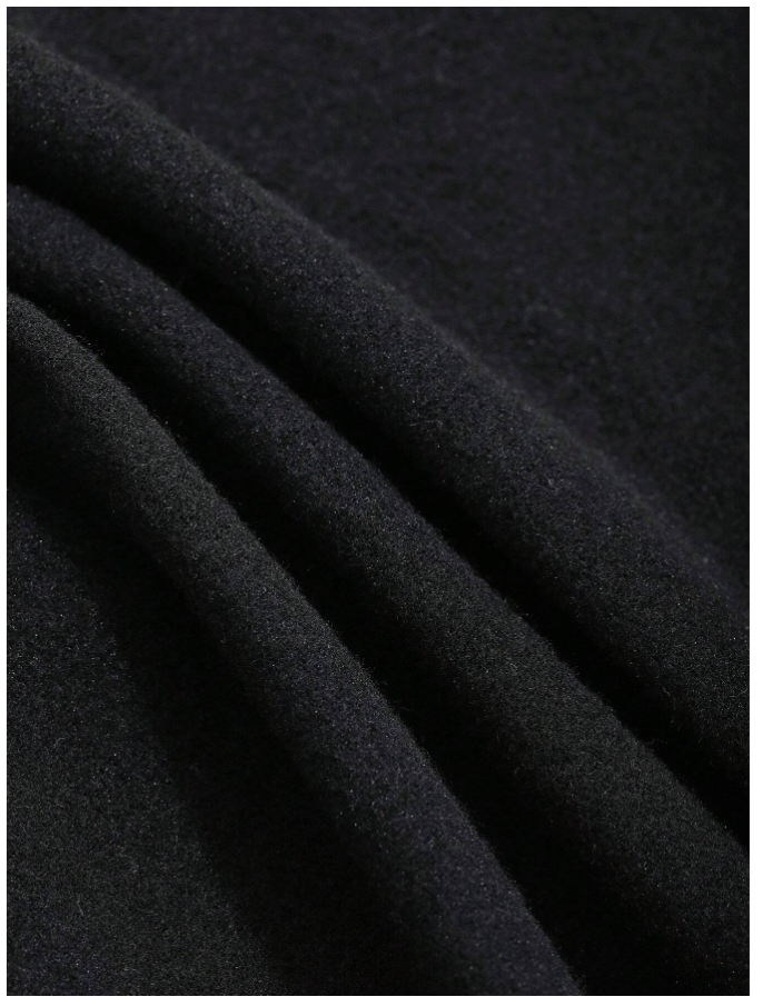 Crop top negro manga larga corte asimetrico - 5502