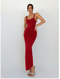 Vestido rojo espalda descubierta & aro - 5527