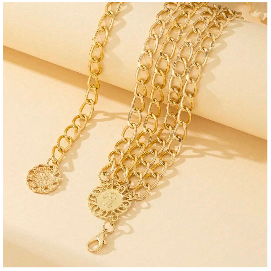 Cinturon dorado 4 cadenas - 5542