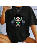Camisa negra bombom chicas superpoderosas & pesas - 5617
