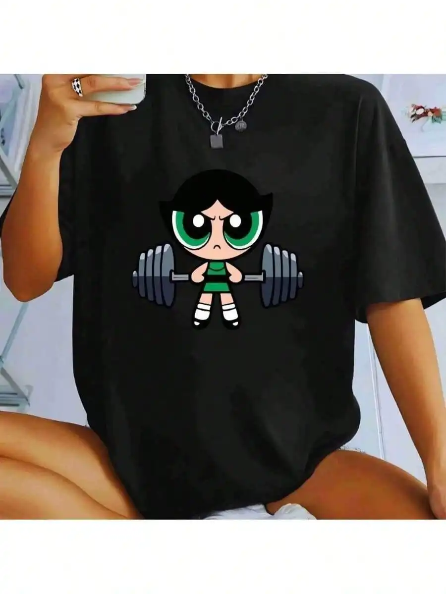 Camisa negra bombom chicas superpoderosas & pesas - 5617