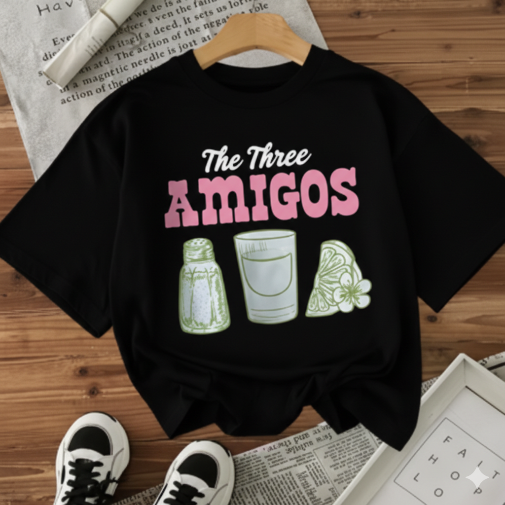 Camisa negra the three amigos - 5659