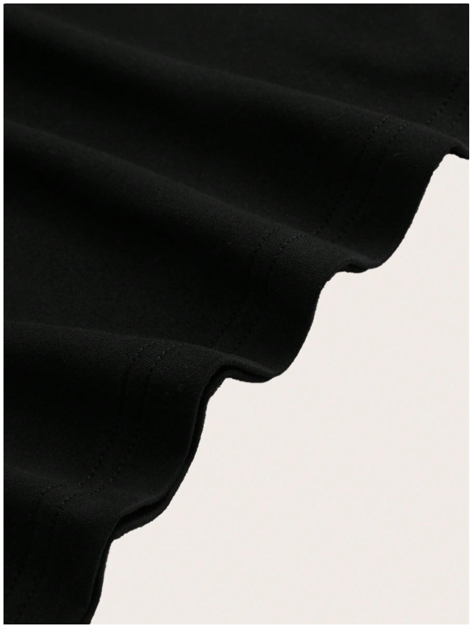 Vestido negro cuello cuadrado espalda descubierta - 5704