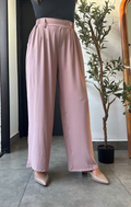 Pantalon rosa de vestir bolsillos frontales - 5708RO