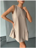 Vestido caqui bohemio sin mangas - 5720