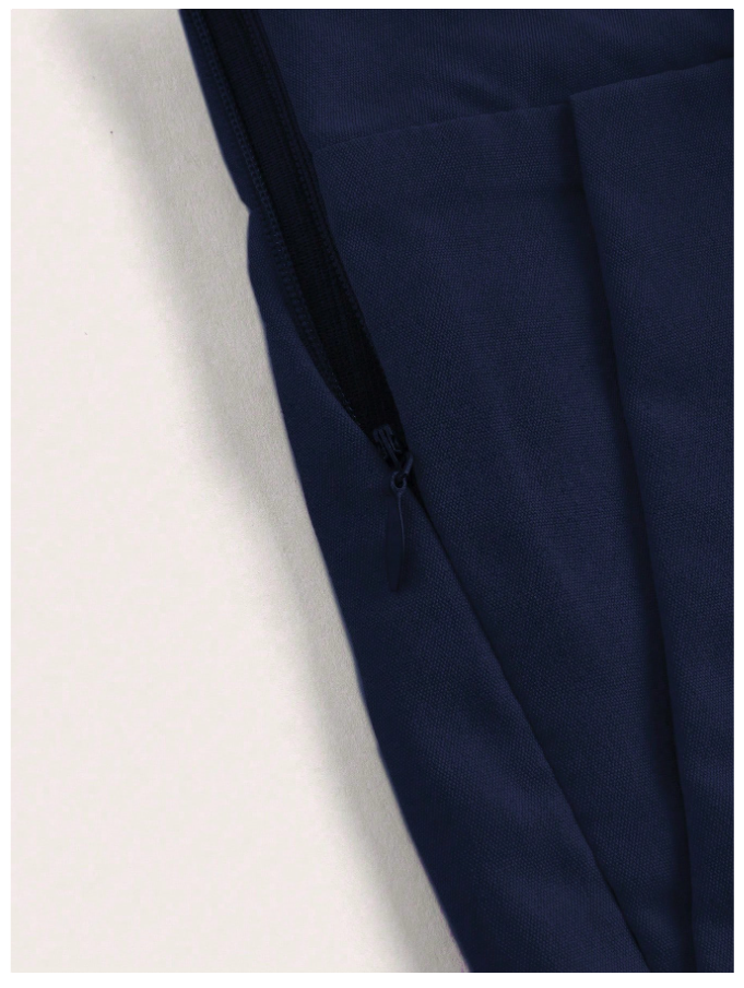 Short azul marino con pliegues - 5741