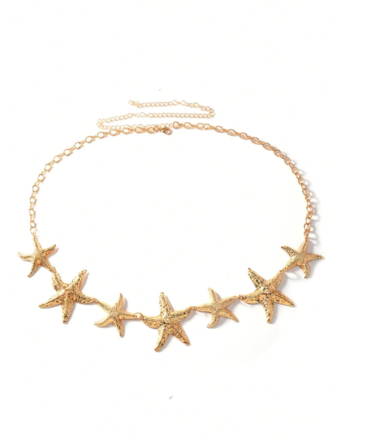 Cinturón Tipo Cadena de Estrellas de Mar – Detalle Marino - 5753