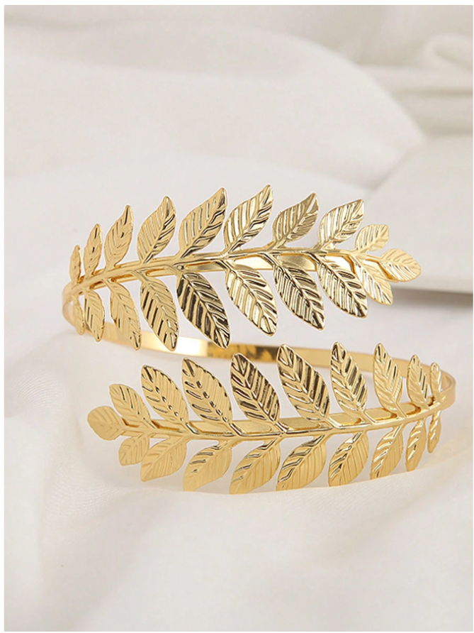 Brazalete en Forma de Hoja – Natural y Sutil - 5754