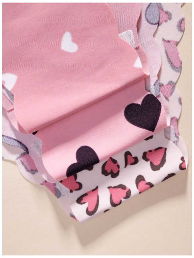 3 Pack Panty Sin Costuras Estampado Corazones – Comodidad y Romance - 5757