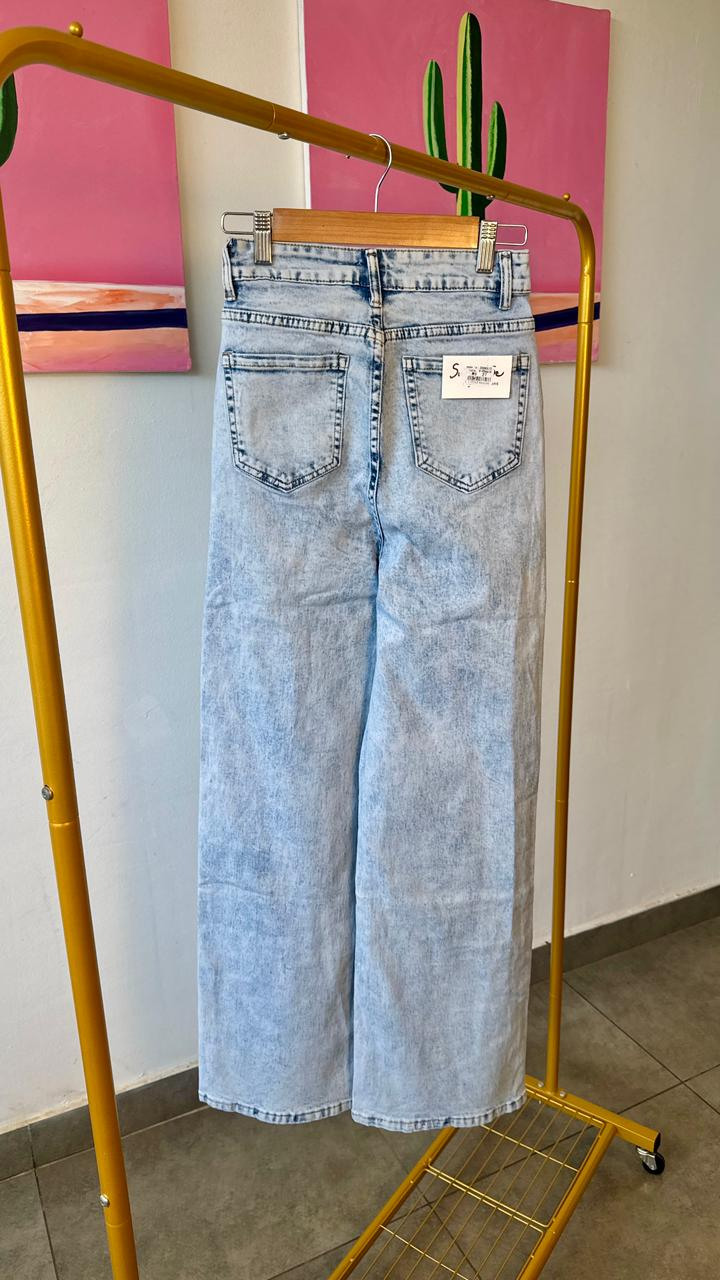 Pantalon pierna ancha azul prelavado Surprise jeans - 5765