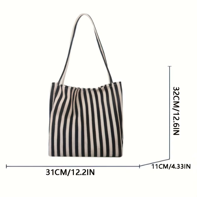 Bolso playero a rayas rojo & blanco - 5771