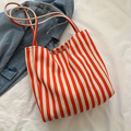 Bolso playero a rayas rojo & blanco - 5771
