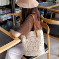 Bolso de encaje agarre marrón - 5776