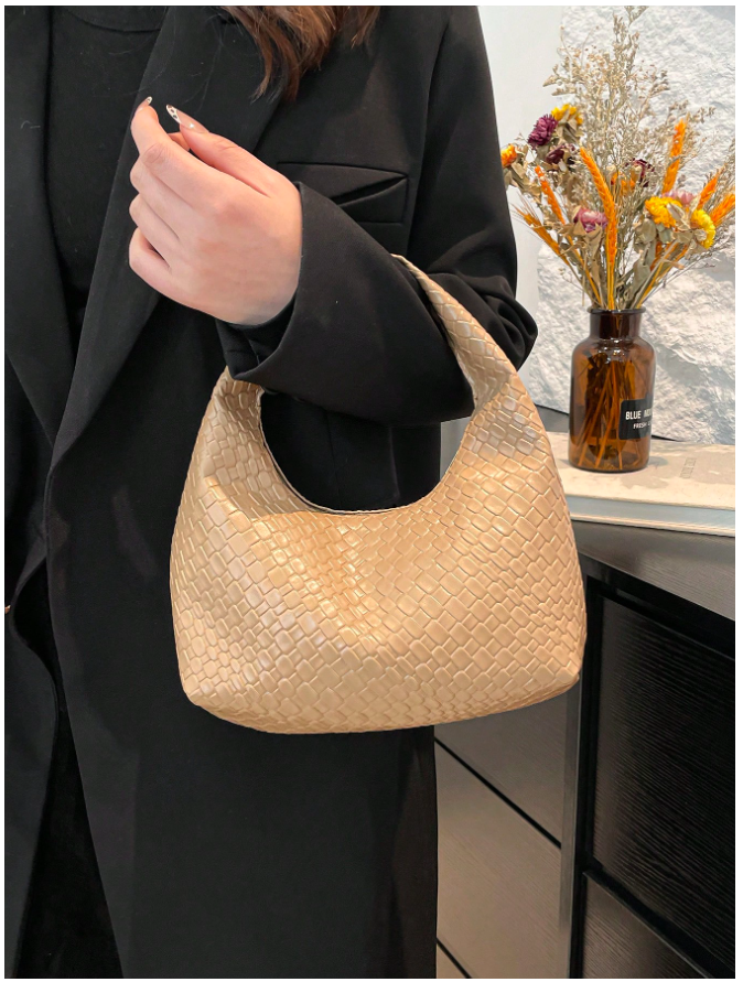 Cartera caqui piel de cocodrilo - 5806