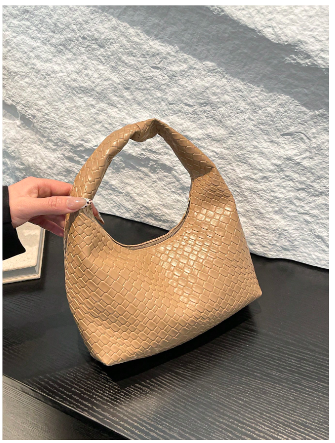 Cartera caqui piel de cocodrilo - 5806