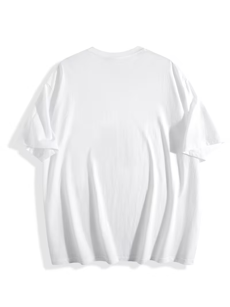 Camisa blanca 100% algodón estampada gato it´s ok oversize - 5820