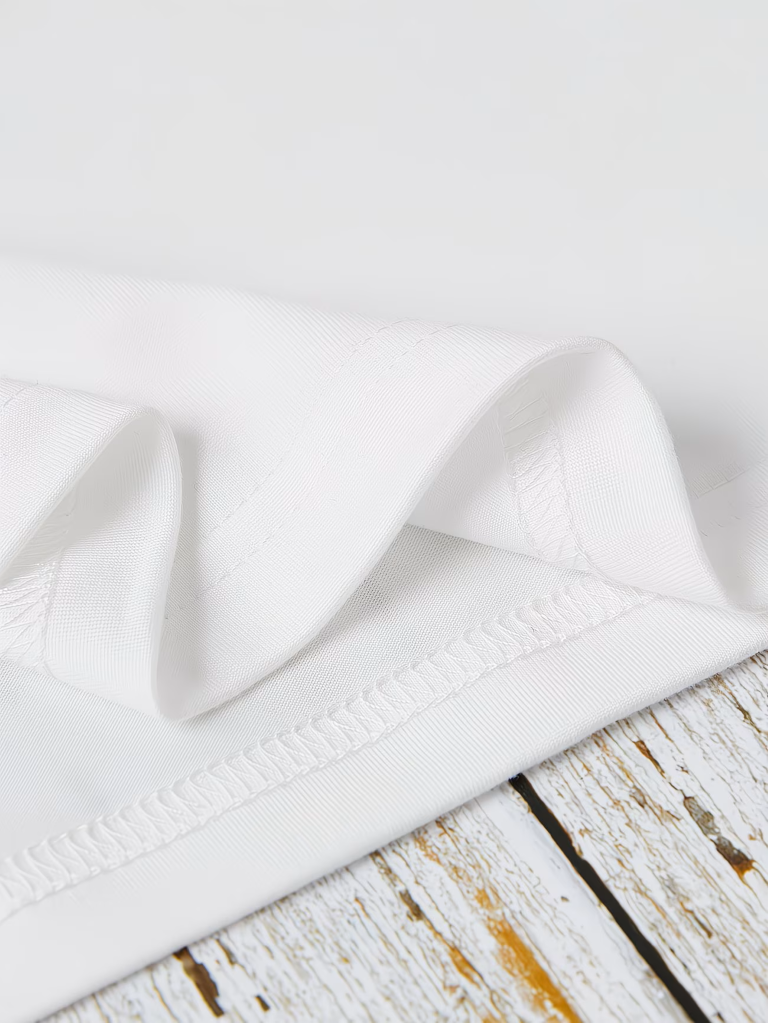 Camisa blanca estampado lazos rosa 100% algodón - 5822