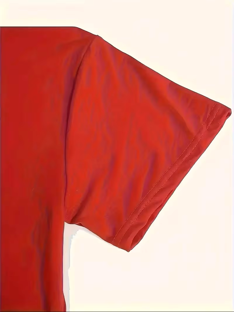 Camisa roja 100% algodón estampada paciencia 1% oversize - 5824