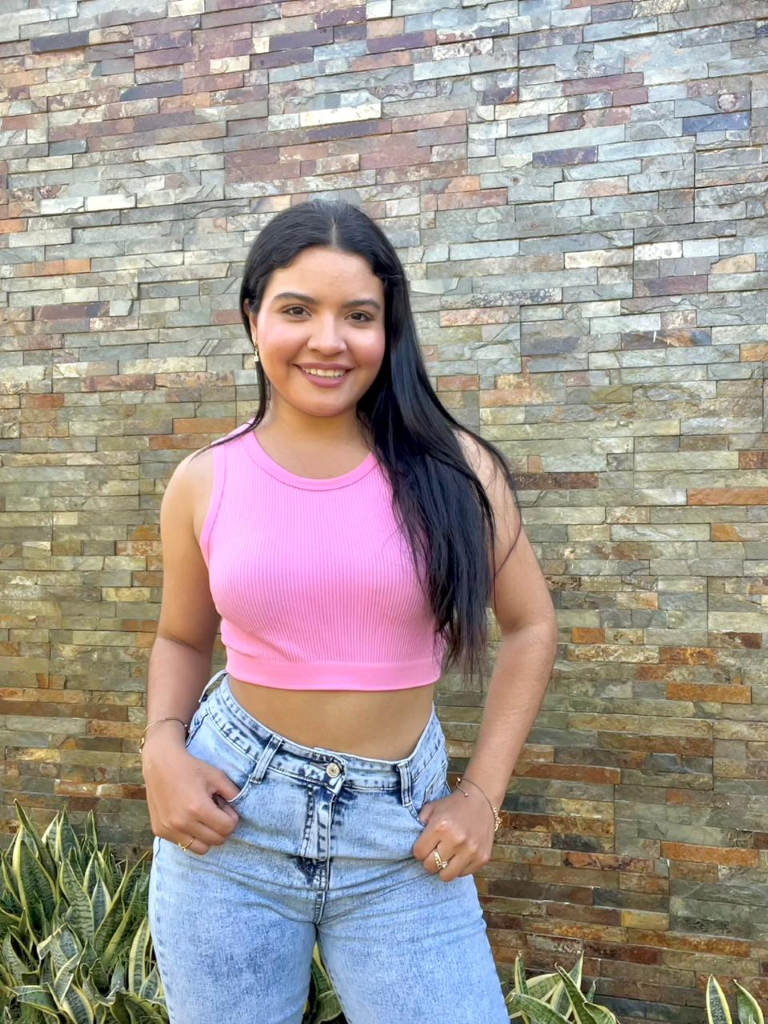 Crop top rosado básico cuello circular - 5845RO