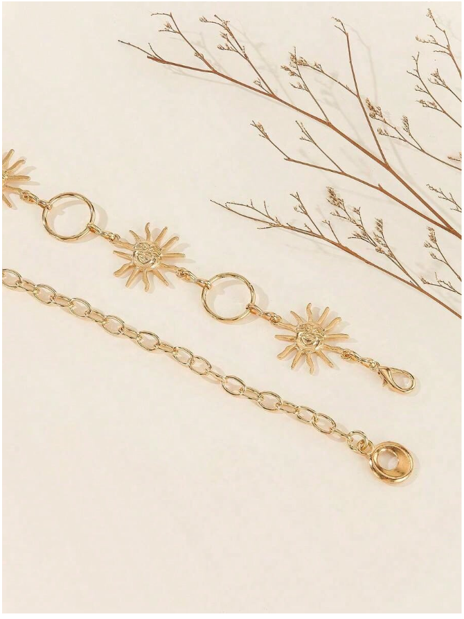 Cinturon dorado de soles & circulos - 5846