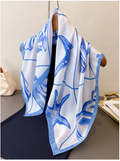 Pañuelo blanco estampados marinos azules - 5858