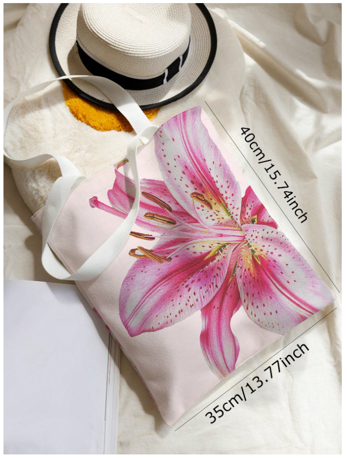 Bolso rosa estampado flor grande - 5864